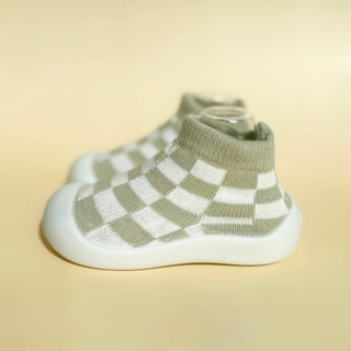 Checkered Sage Sock Shoes