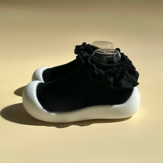 Black Lace Sock Shoes