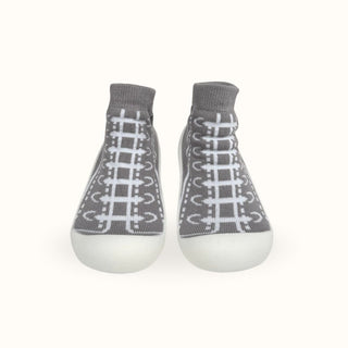 Grey Shoelace Sock Shoes