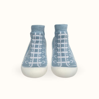 Blue Shoelace Sock Shoes