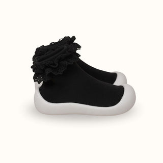 Black Lace Sock Shoes