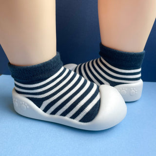 Navy Stripe Sock Shoes